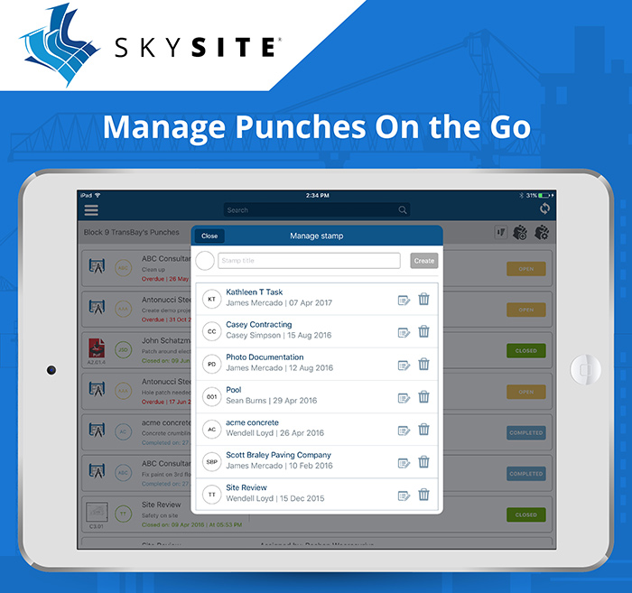 Manage punches on the go