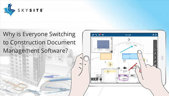 Working on SKYSITE's document management software in computer